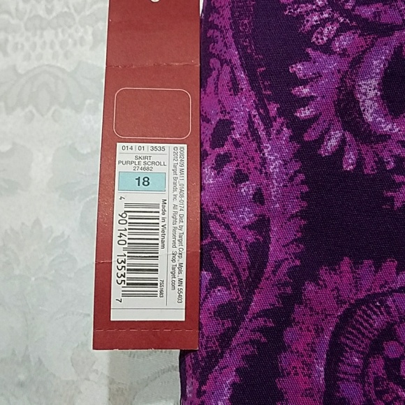 Purplelicious Purple Scroll Skirt - Picture 3 of 4